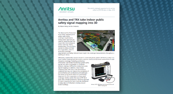Anritsu and TRX take indoor public safety signal mapping into 3D