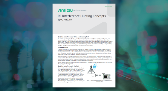 RF Interference Hunting Concepts