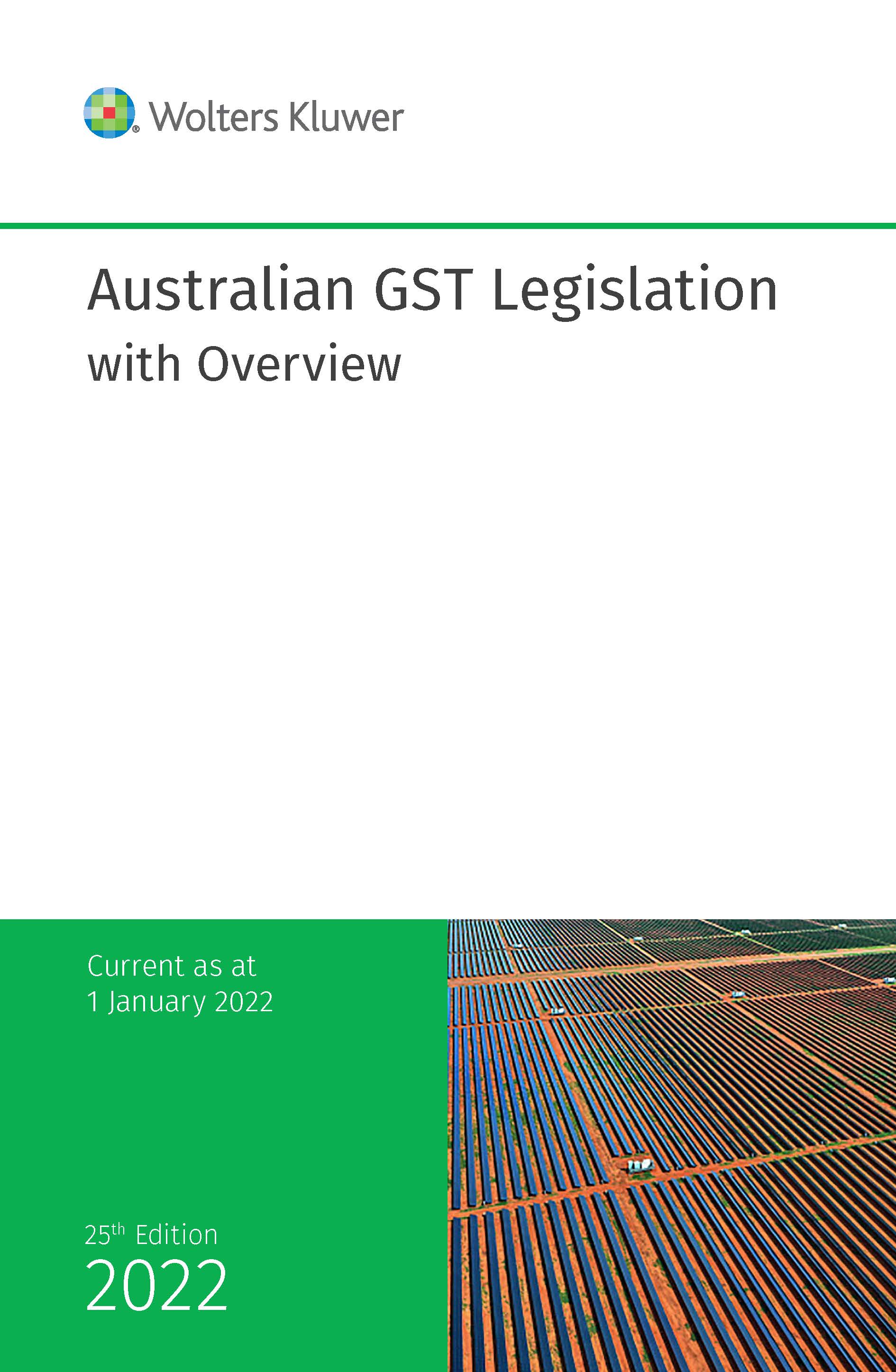 Picture of Australian GST Legislation  2022 - 25E