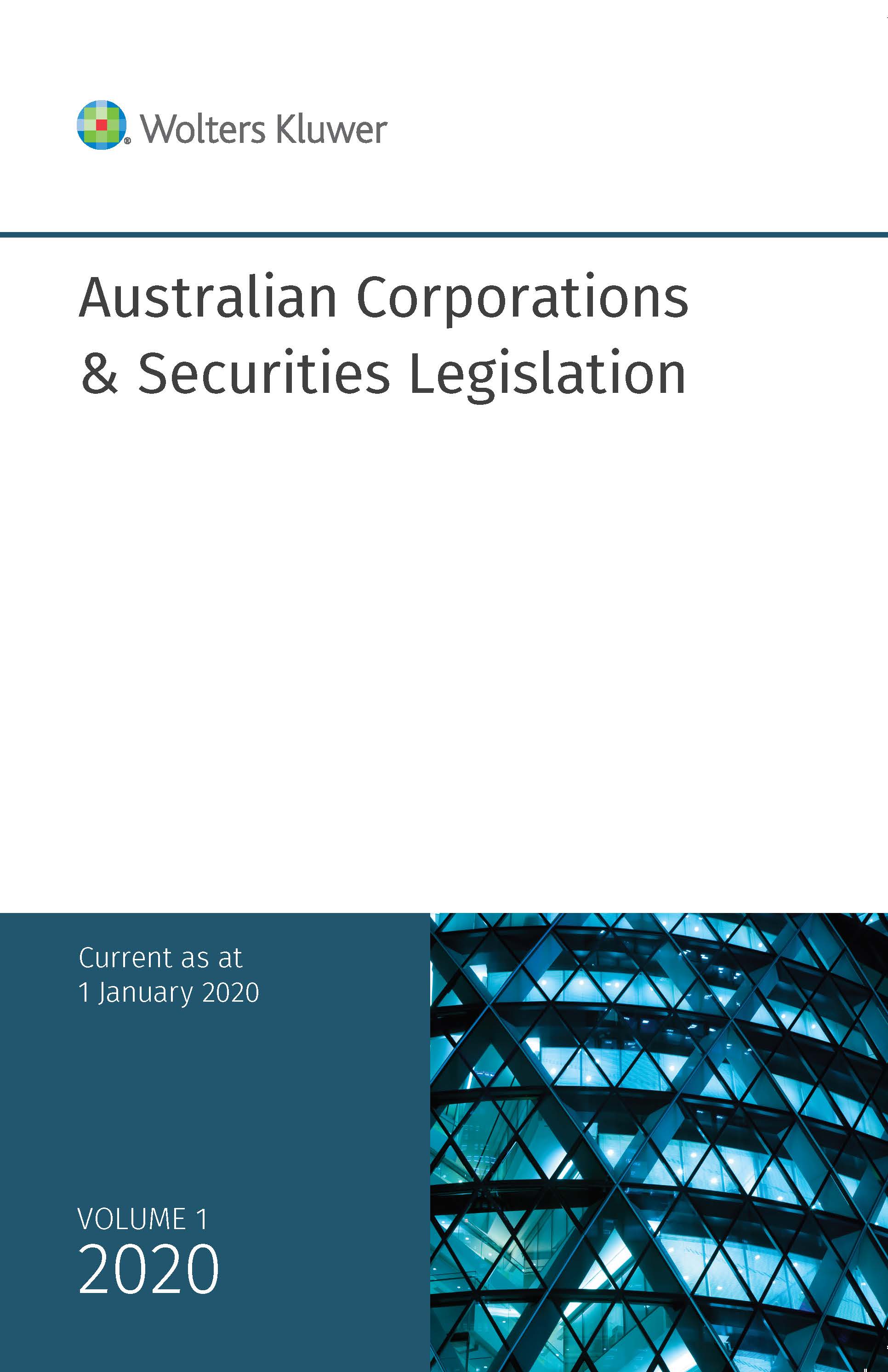 Picture of Australian Corporations & Securities Legislation 2020 Volume 1