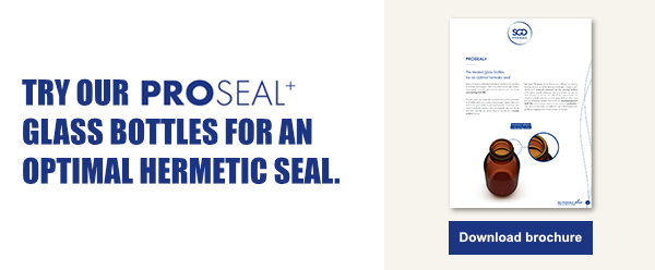 Try our PROSEAL+ glass bottles for an optimal hermetic seal.